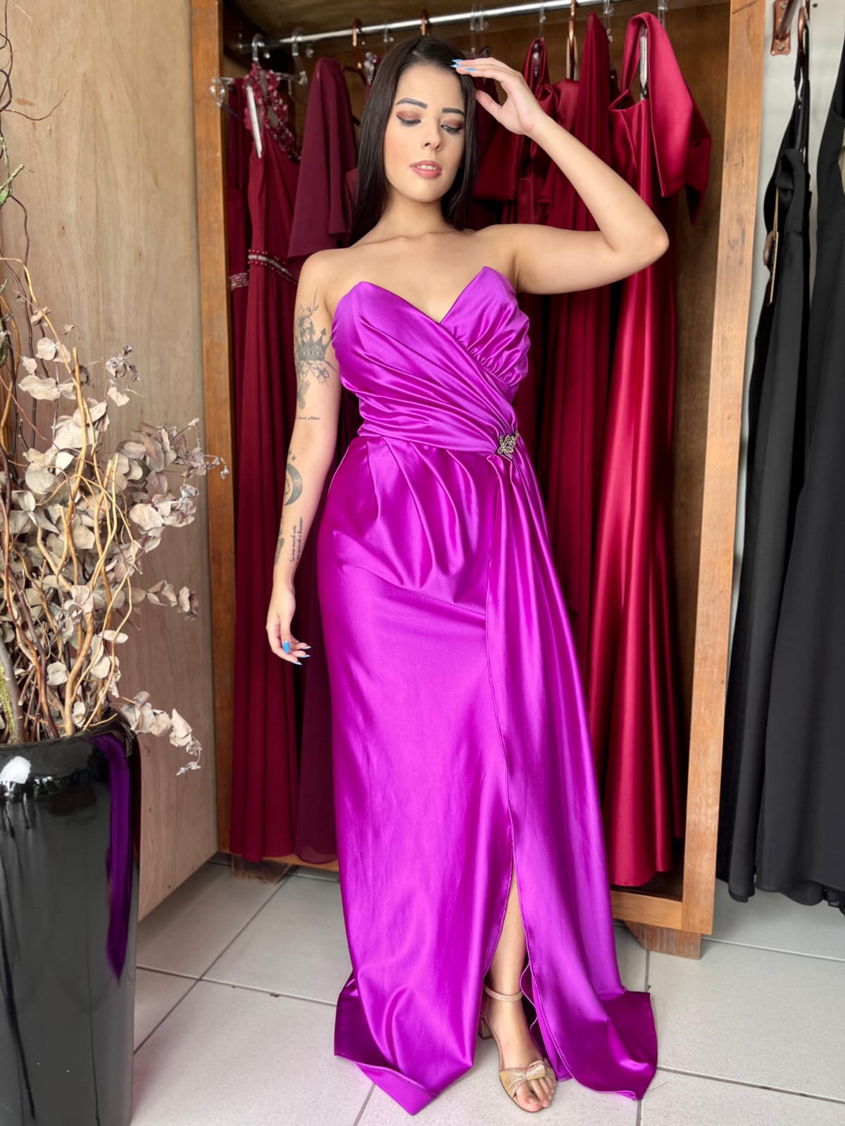 Vestido magenta