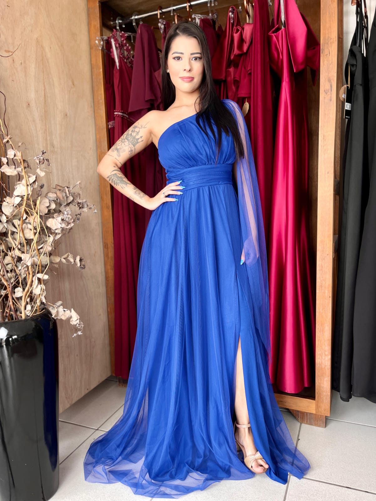 Vestido azul royal