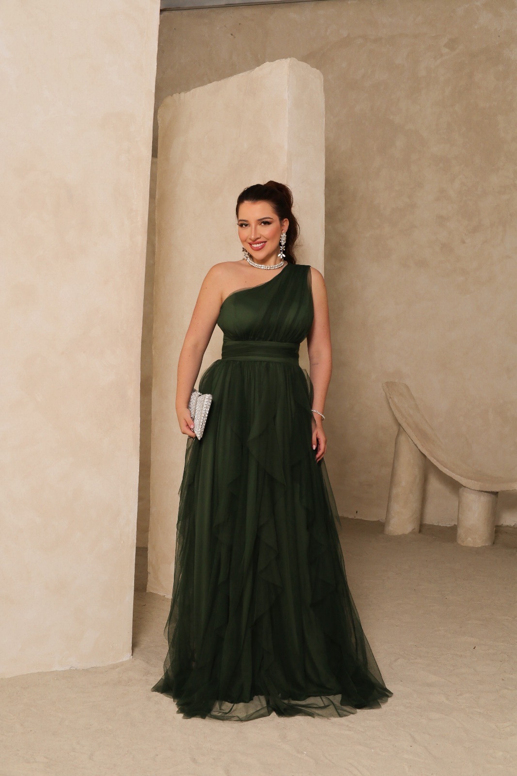 Vestido verde oliva