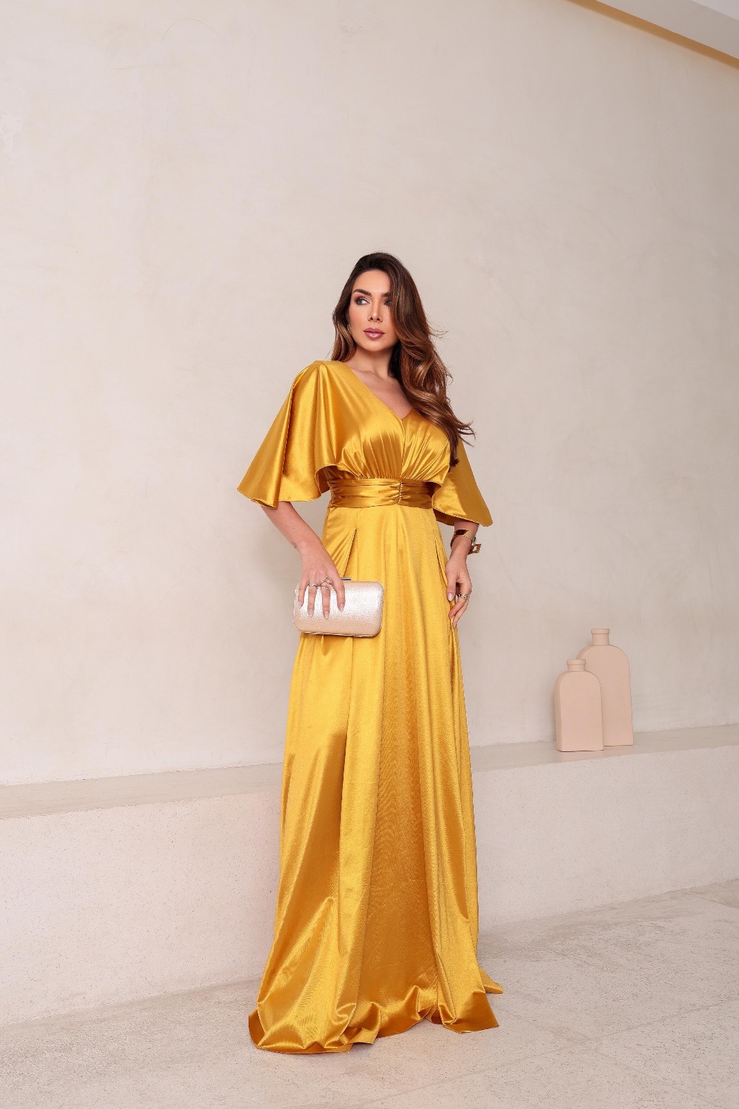 Vestido mostarda